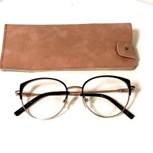 TIJN Hannah Black and rose gold metal glasses